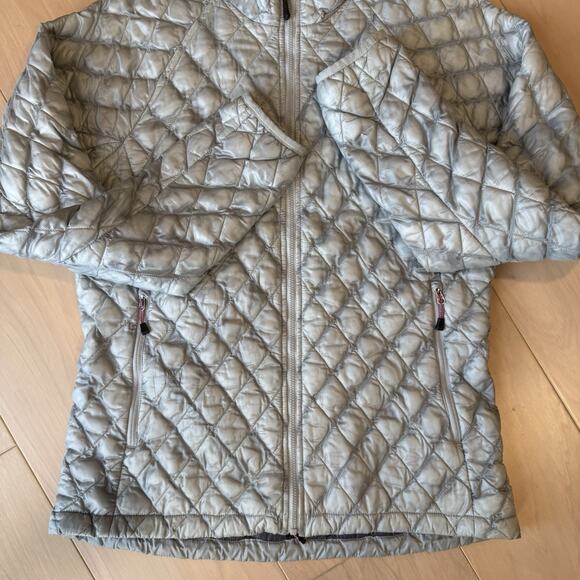 North Face Thermoball Jacket Women's Medium Gray Full Zip Insulated Outerwear - Picture 5 of 9